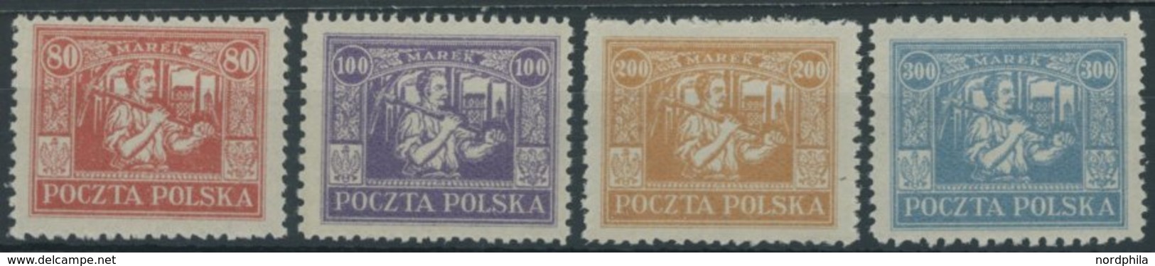 OBERSCHLESIEN 17-20 **, Östliches Oberschlesien: Reguläre Ausgabe, 1923, Bergmann, Postfrischer Prachtsatz, Mi. 240.- - Sonstige & Ohne Zuordnung