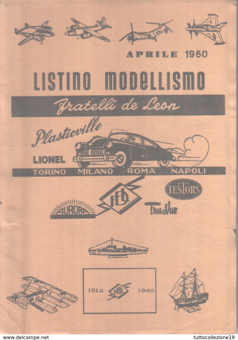 VENDO LISTINO MODELLISMO DEL 1960 IN PERFETTE CONDIZIONI - Italy