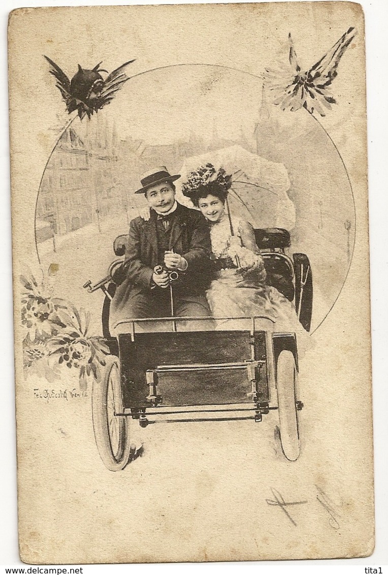 204 - Couple Dans Une Voiture - Diablotin - Scolik, Charles