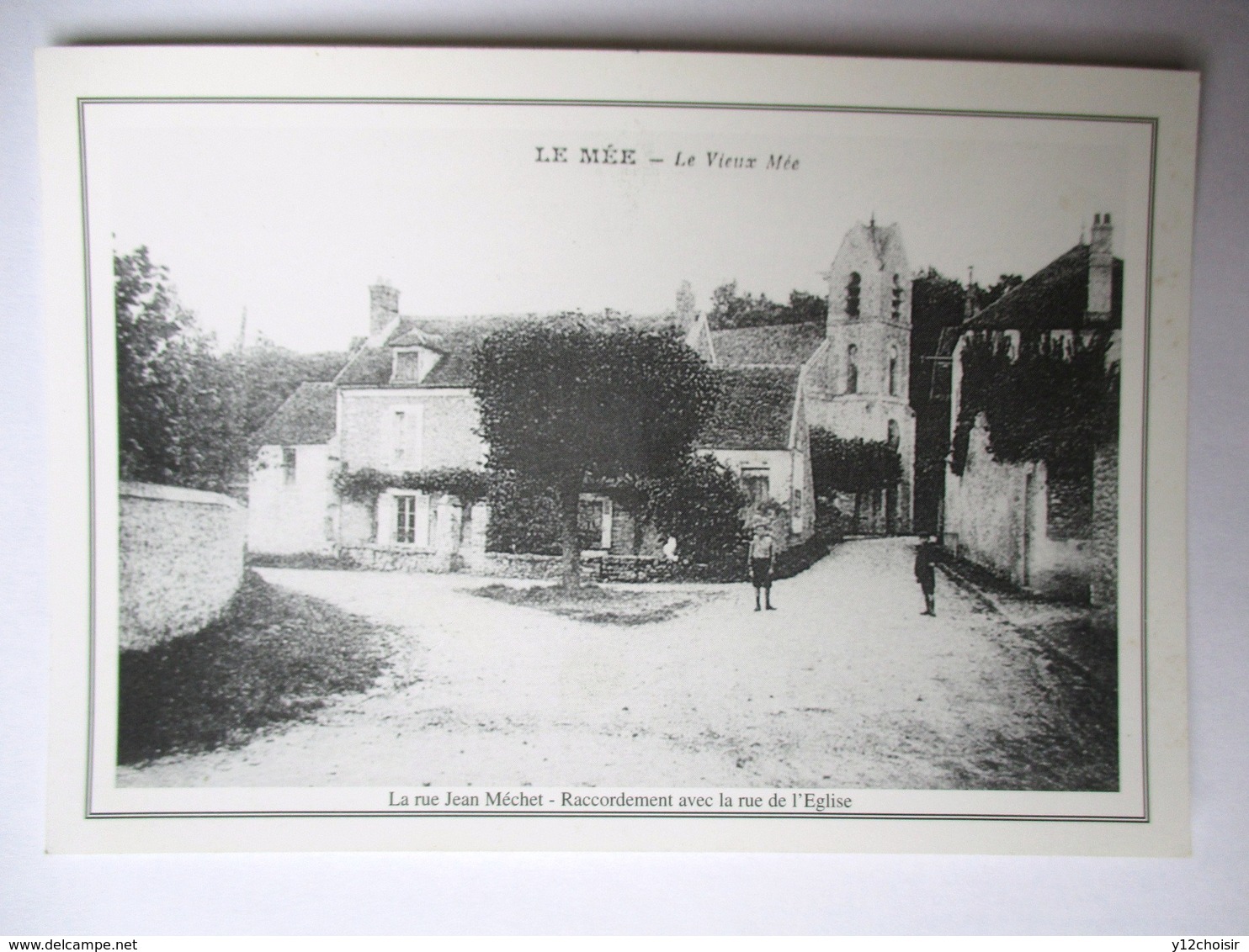 PUB FORMAT CPA LE MEE LE VIEUX MEE LA RUE JEAN MECHET RACCORDEMENT AVEC LA RUE DE L EGLISE - Le Mee Sur Seine