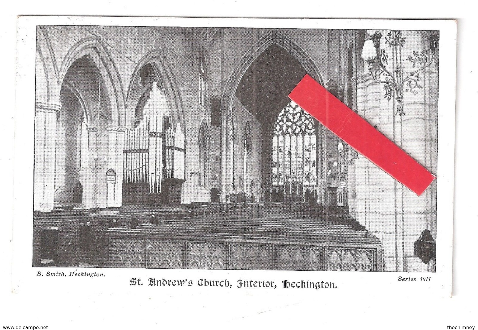 HECKINGTON SQUARE CIRCLE POSTMARK ST. ANDREW'S CHURCH INTERIOR BY B SMITH - Andere & Zonder Classificatie