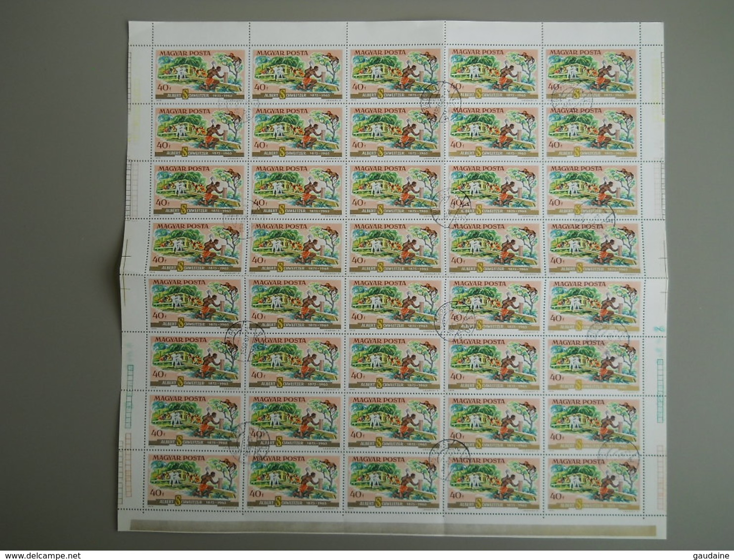 HONGRIE - HUNGARY - FULL SHEET , FEUILLE COMPLETE OBLITERE  - 1975 1976 - Volledige & Onvolledige Vellen