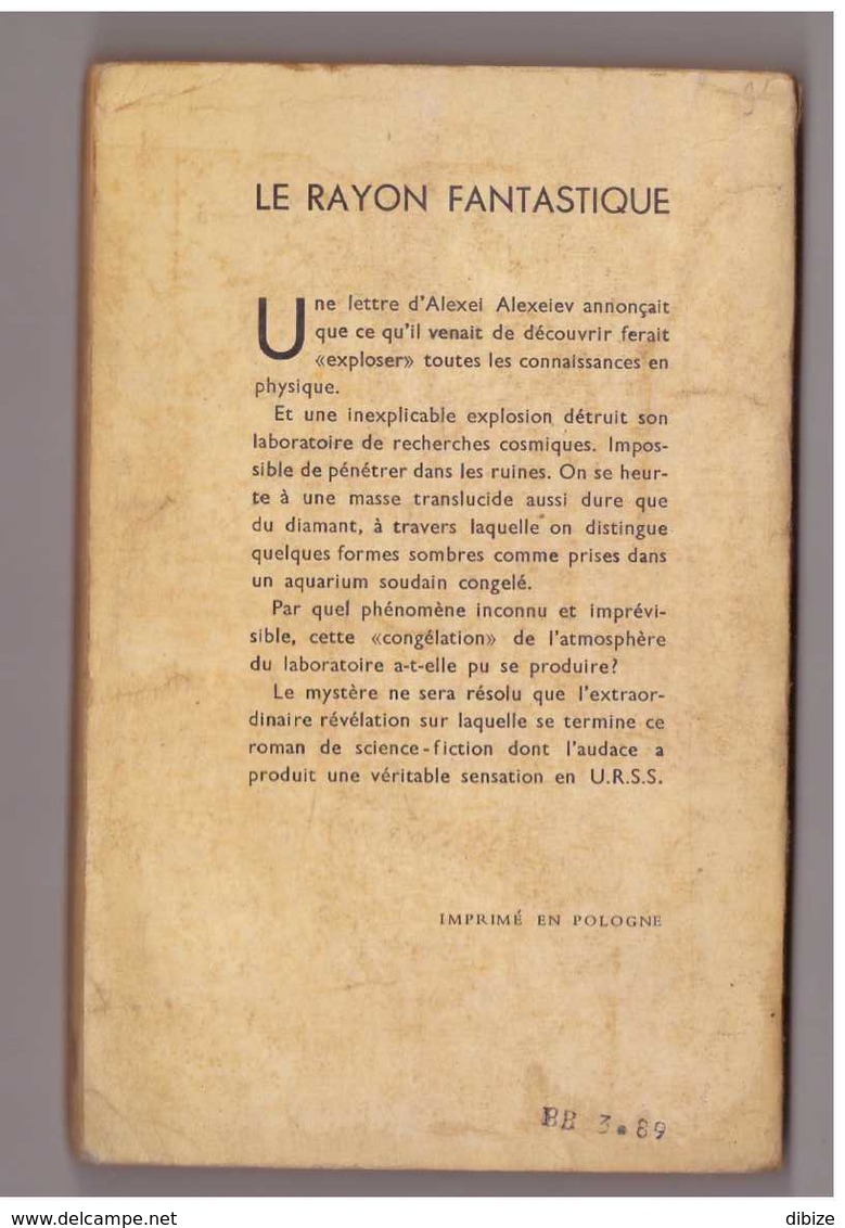 Roman. A. Poleischuk. L'erreur D'Alexei Alexeiev.. Le Rayon Fantastique N° 114. 1963. Etat Moyen. - Le Rayon Fantastique