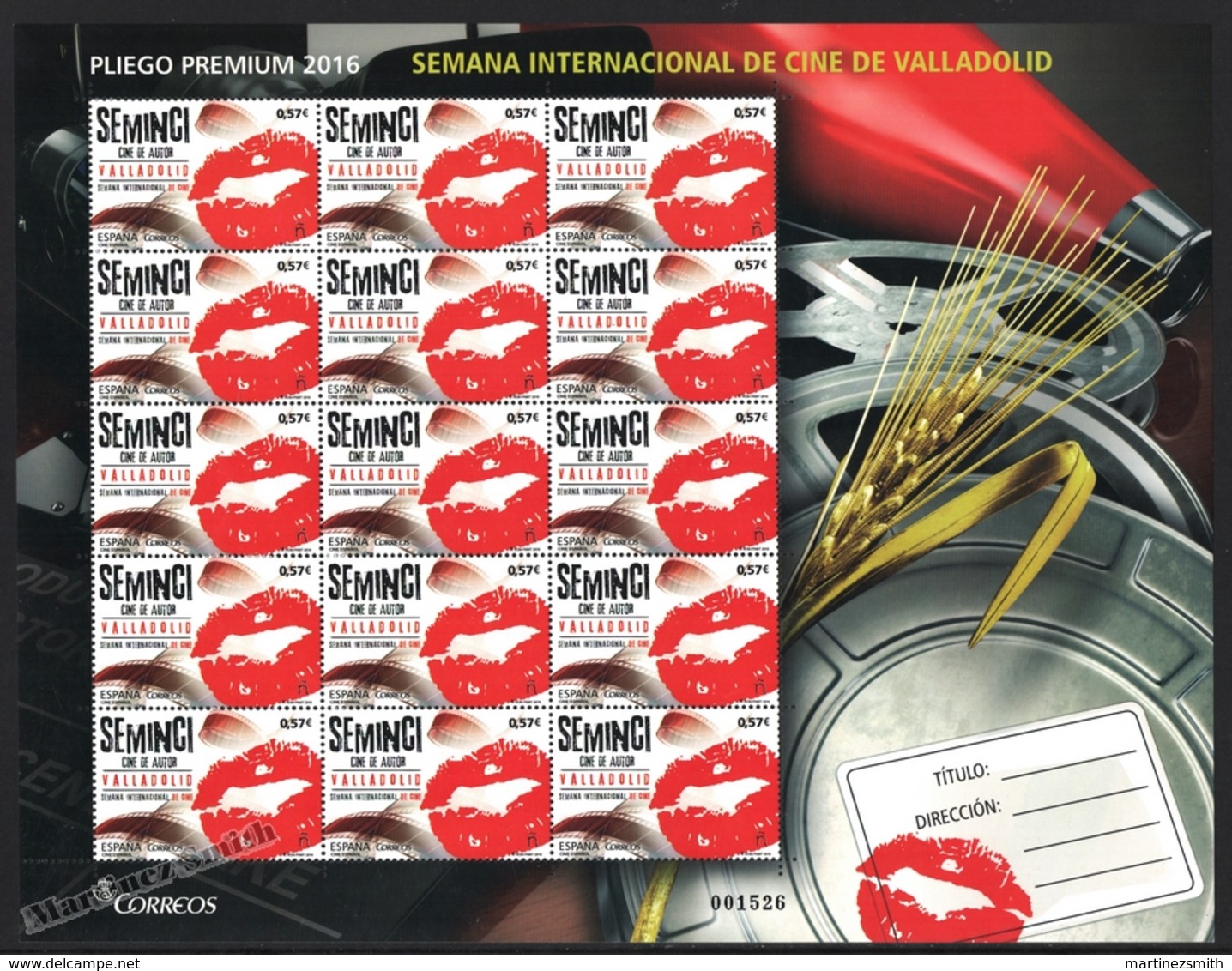 Espagne - Spain - España - Premium Sheet 2016 - Yvert 4818, International Cinema Week, Valladolid - MNH - Full Sheets