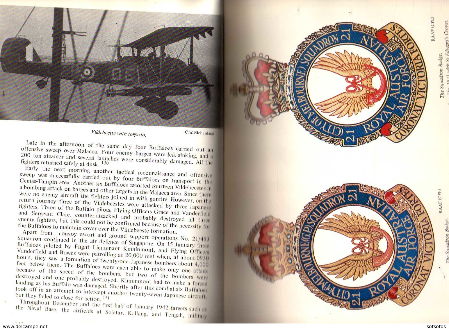 DEMON to VAMPIRE: the STORY of No 21 (City of Melbourne) SQUADRON, Squadron Leader W.H.Brook RAAFAR - 344 pgs – many pho