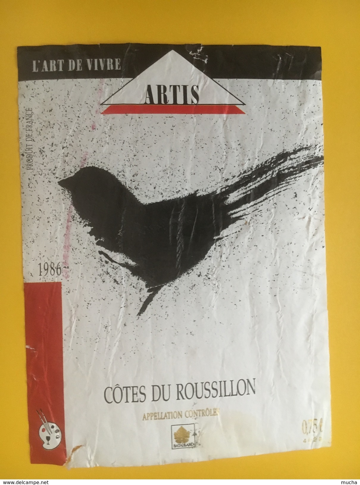 4706 - Artis L'art De Vivre Côtes Du Roussillon 1986 état Moyen - Kunst