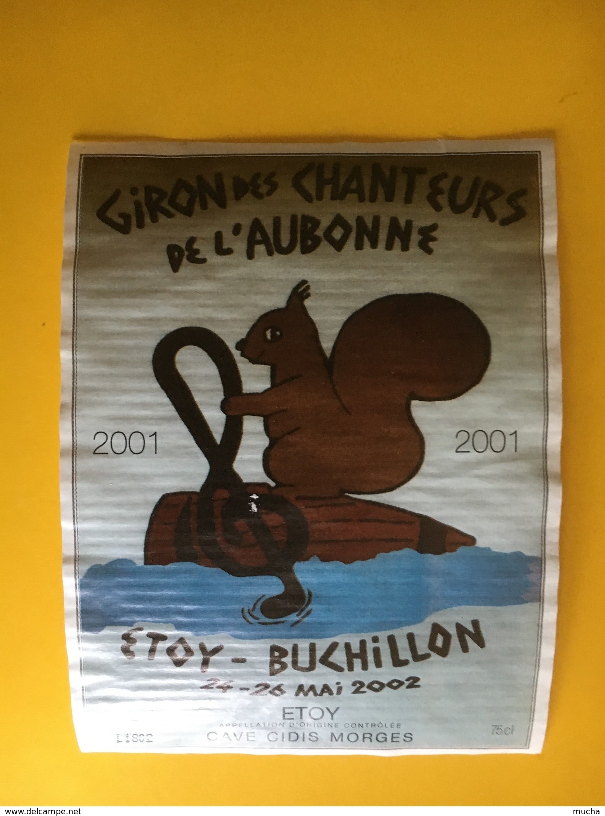 5905  - Giron Des Chanteurs De L'Aubonne 2001 Etoy-Aubonne Suisse Ecureuil - Muziek & Instrumenten