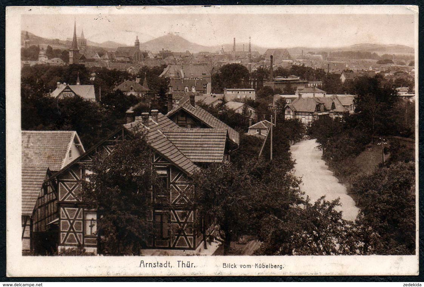 B0923 - Arnstadt - Blick Vom Kübelberg - Richard Hertel - Bahnpost Bahnpoststempel Erfurt - Arnstadt