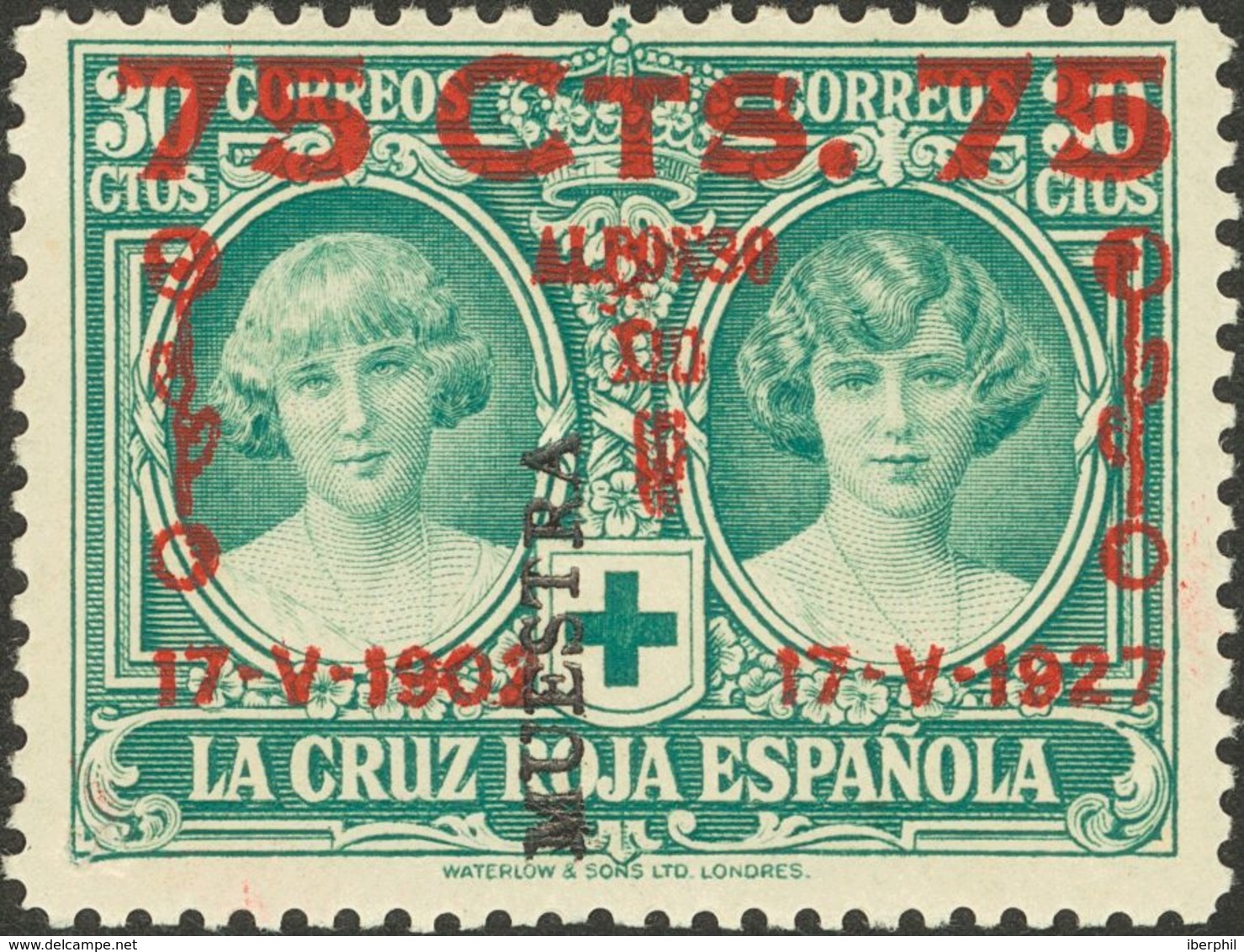 **/*373/86M, 387Ma. 1927. Serie Completa. MUESTRA, En Mayúsculas, En Negro (en Rojo Sobre El 10 Pts). MAGNIFICA Y RARA.  - Otros & Sin Clasificación