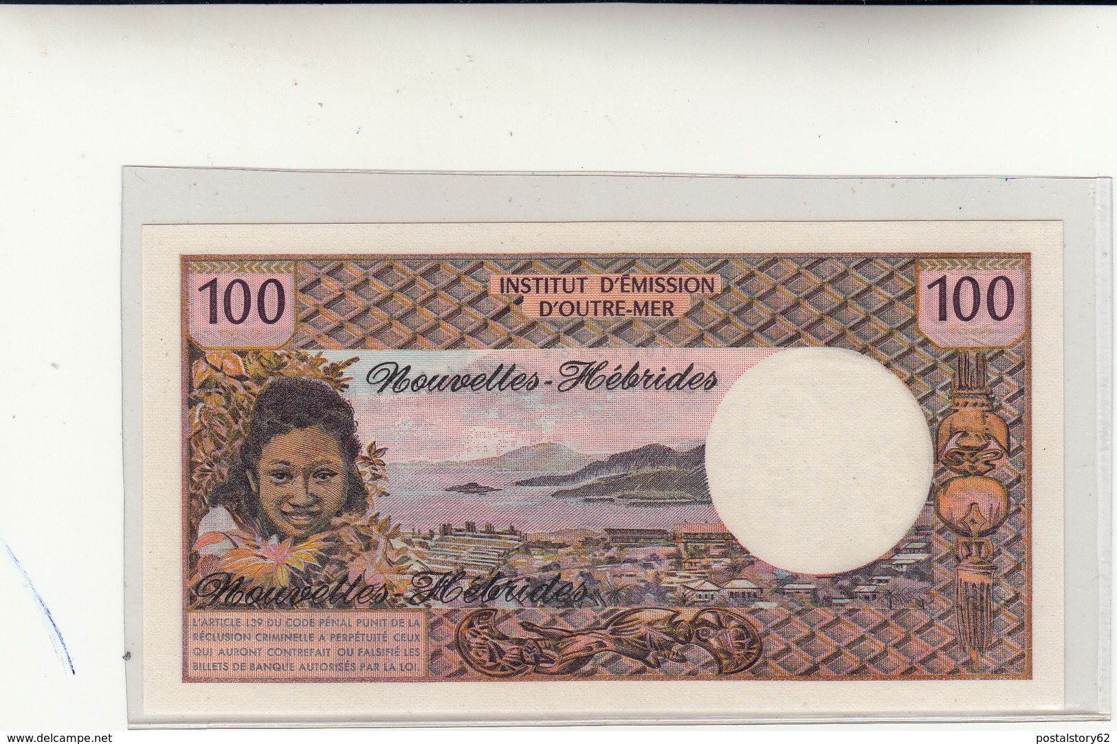 New Hebrides FR. 1975 Note 100 Francs Unc. Pick 18c - Zonder Classificatie