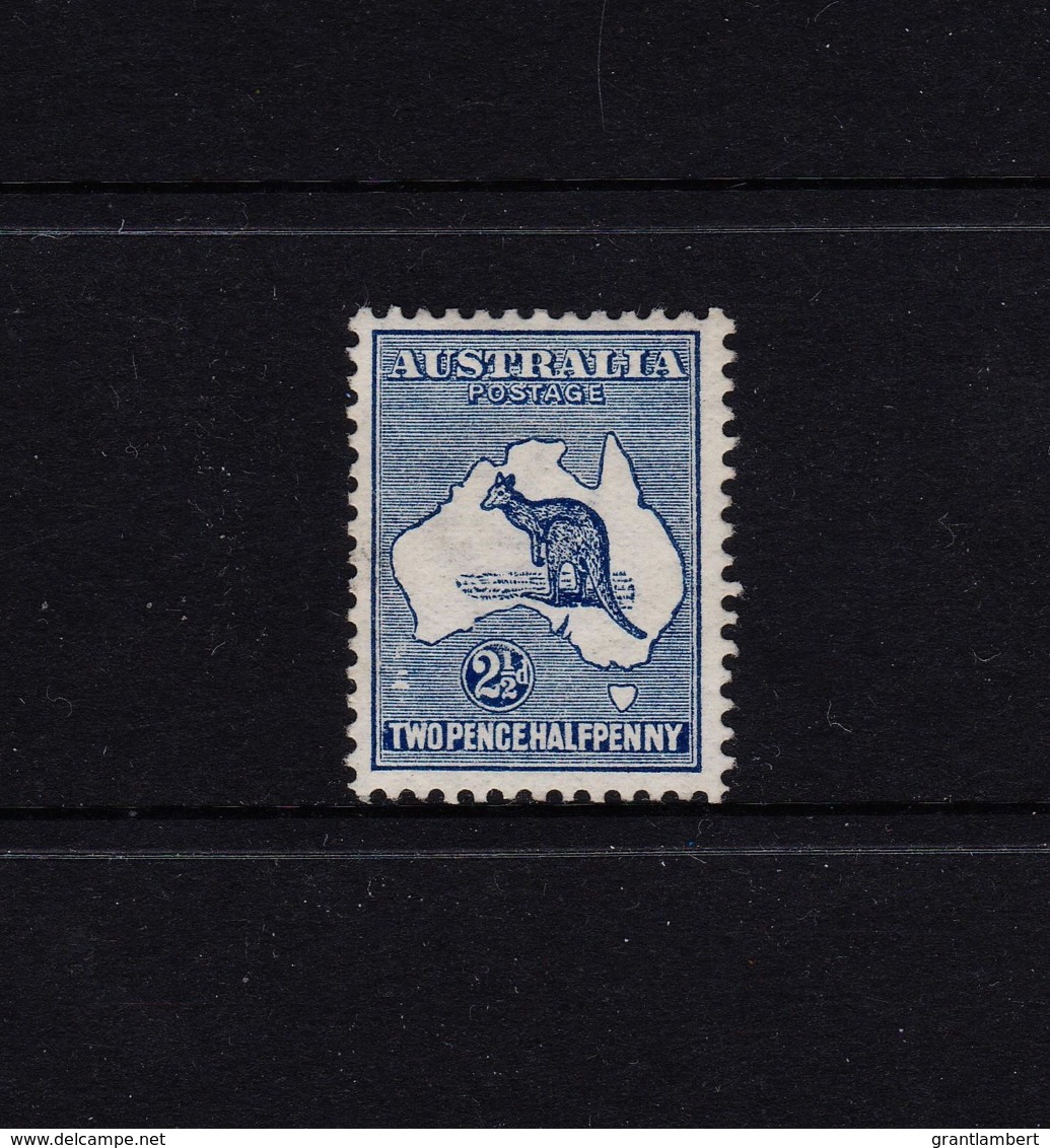 Australia 1913 Kangaroo 2 1/2 D Indigo 1st Watermark MH - Listed Variety - Neufs