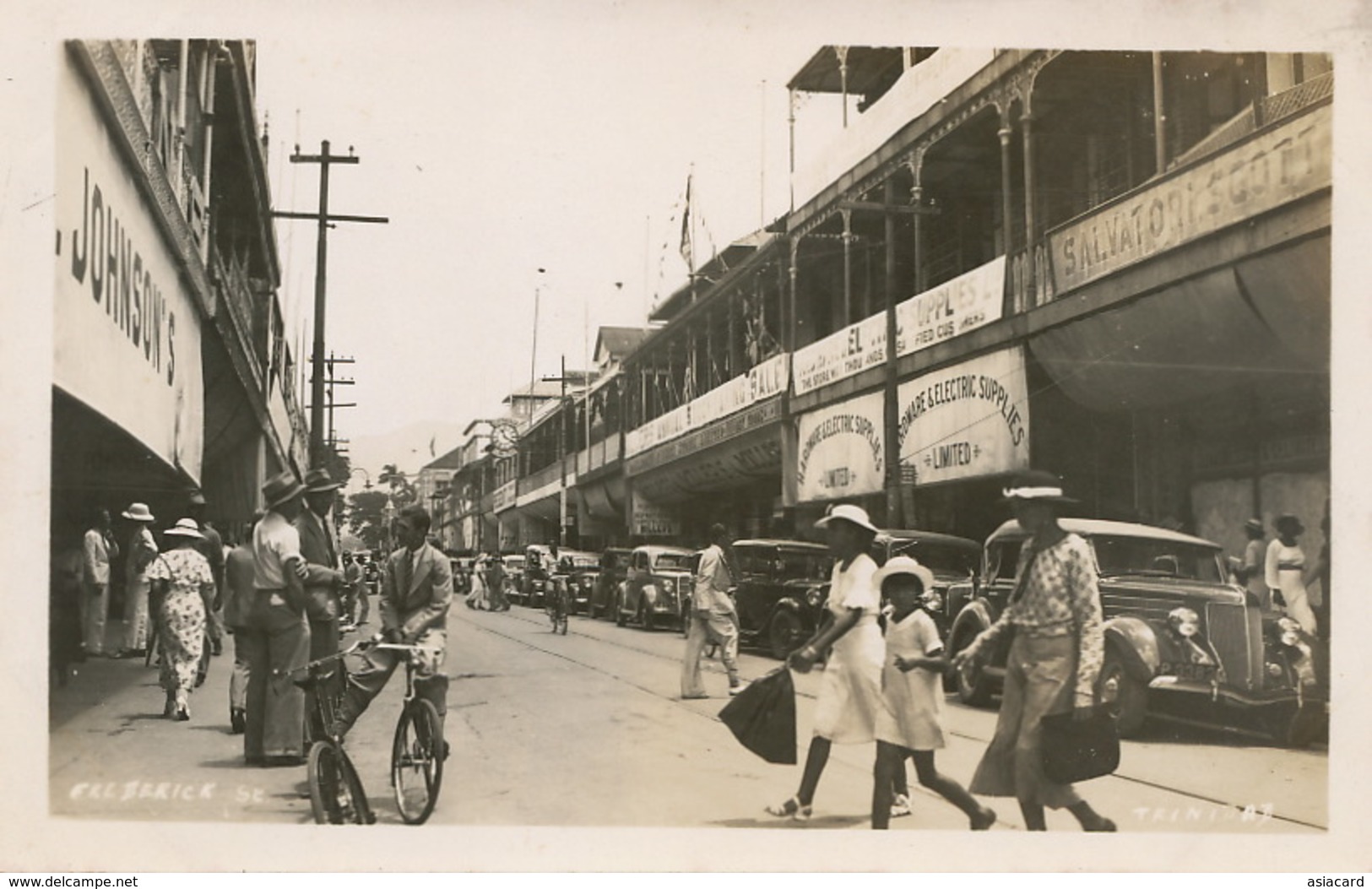 Real Photo Frederick Street American Cars Shopping District - Trinidad