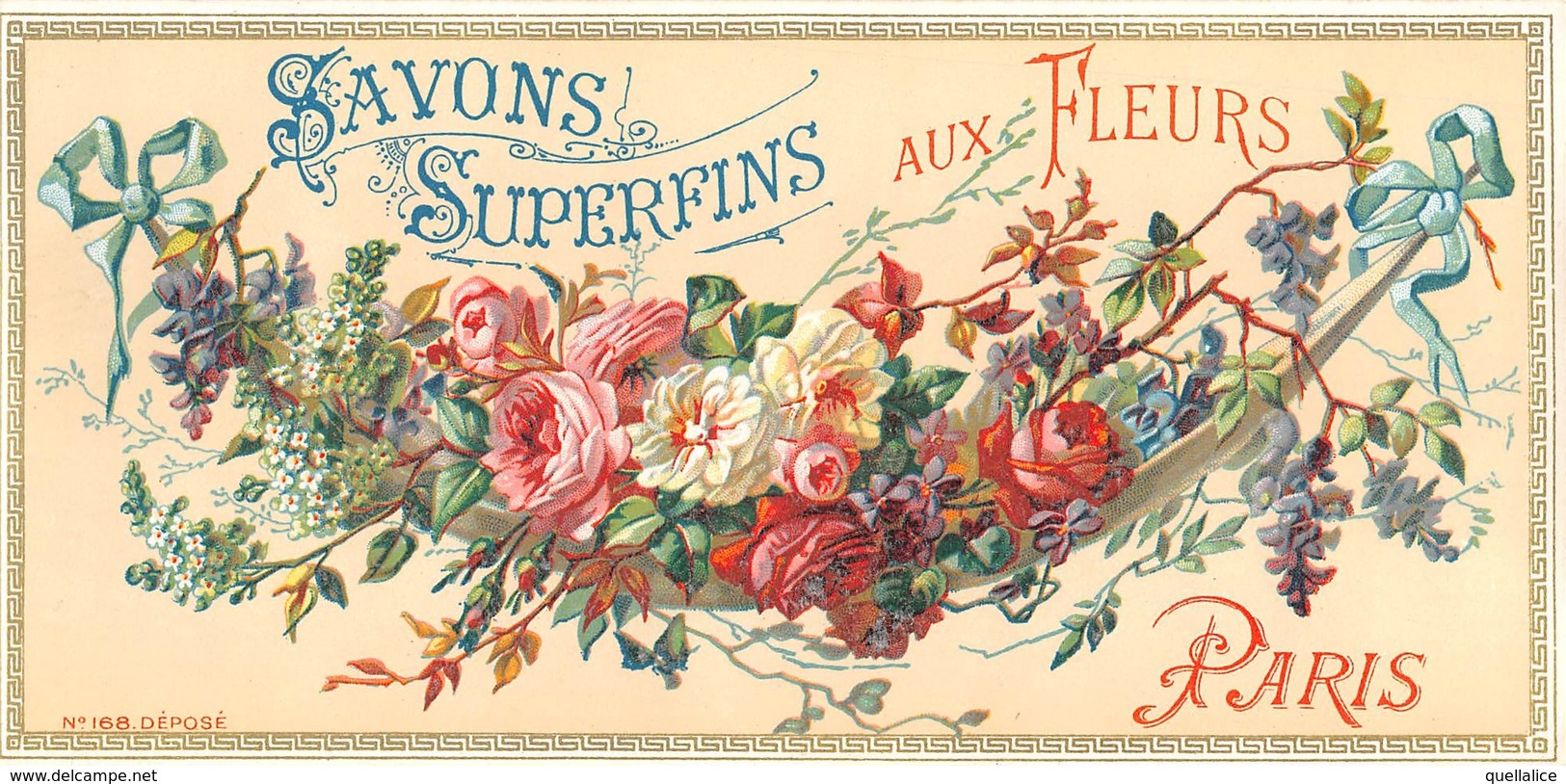 1095 "SAVON SUPERFINS AUX FLEURS - PARIS"  ETICHETTA ORIGINALE - Etiketten