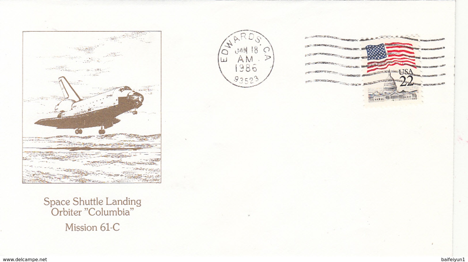 1986 USA Space Shuttle Columbia STS-61-C   Commemorative Cover - Noord-Amerika