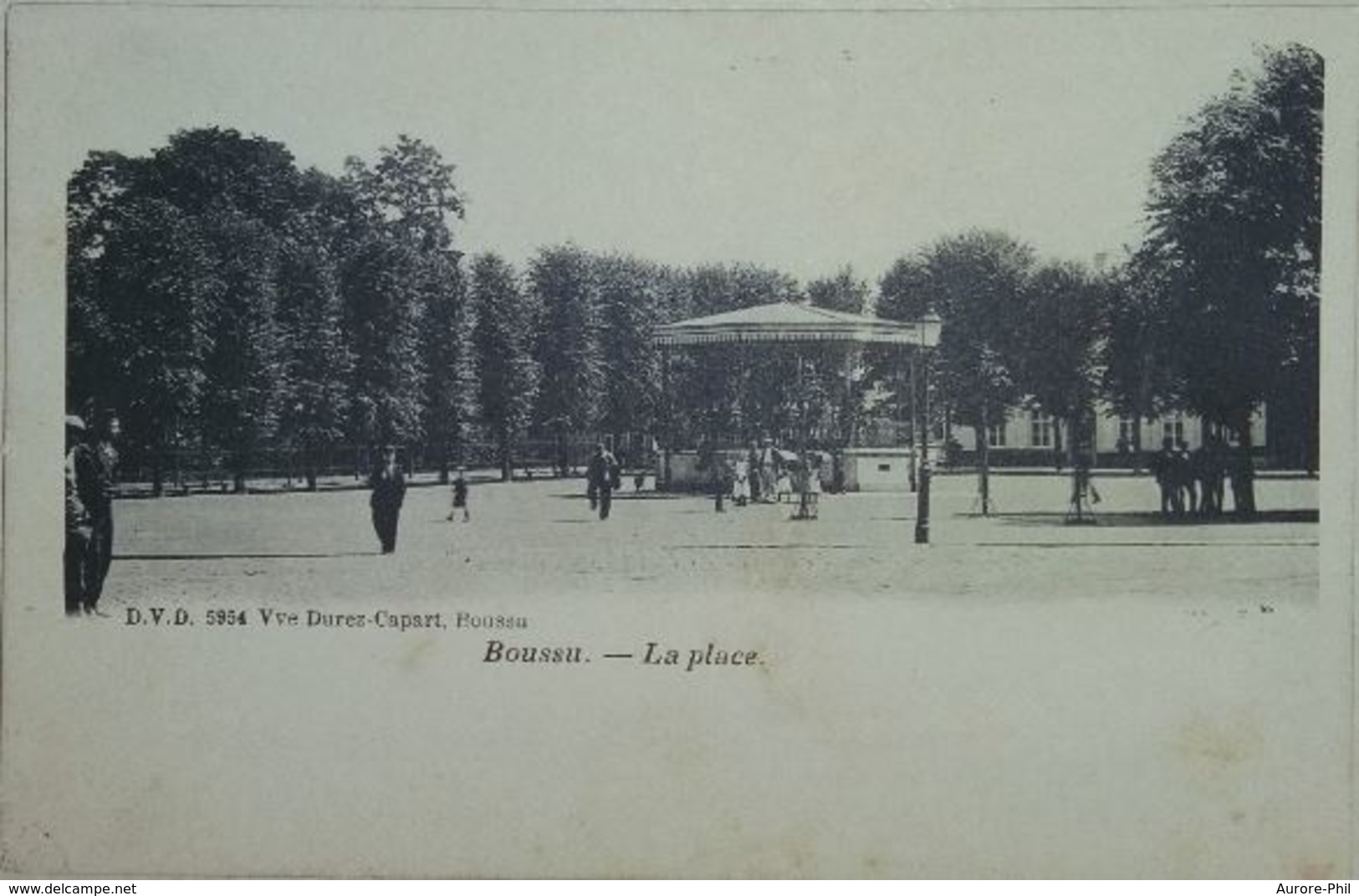 Boussu  La Place Avec Kiosque - Boussu