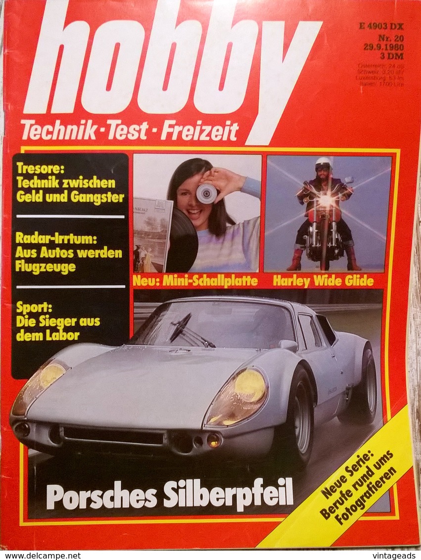 CA040 Autozeitschrift Hobby - Magazin Der Technik, Nr. 20, 1980 - Auto & Verkehr