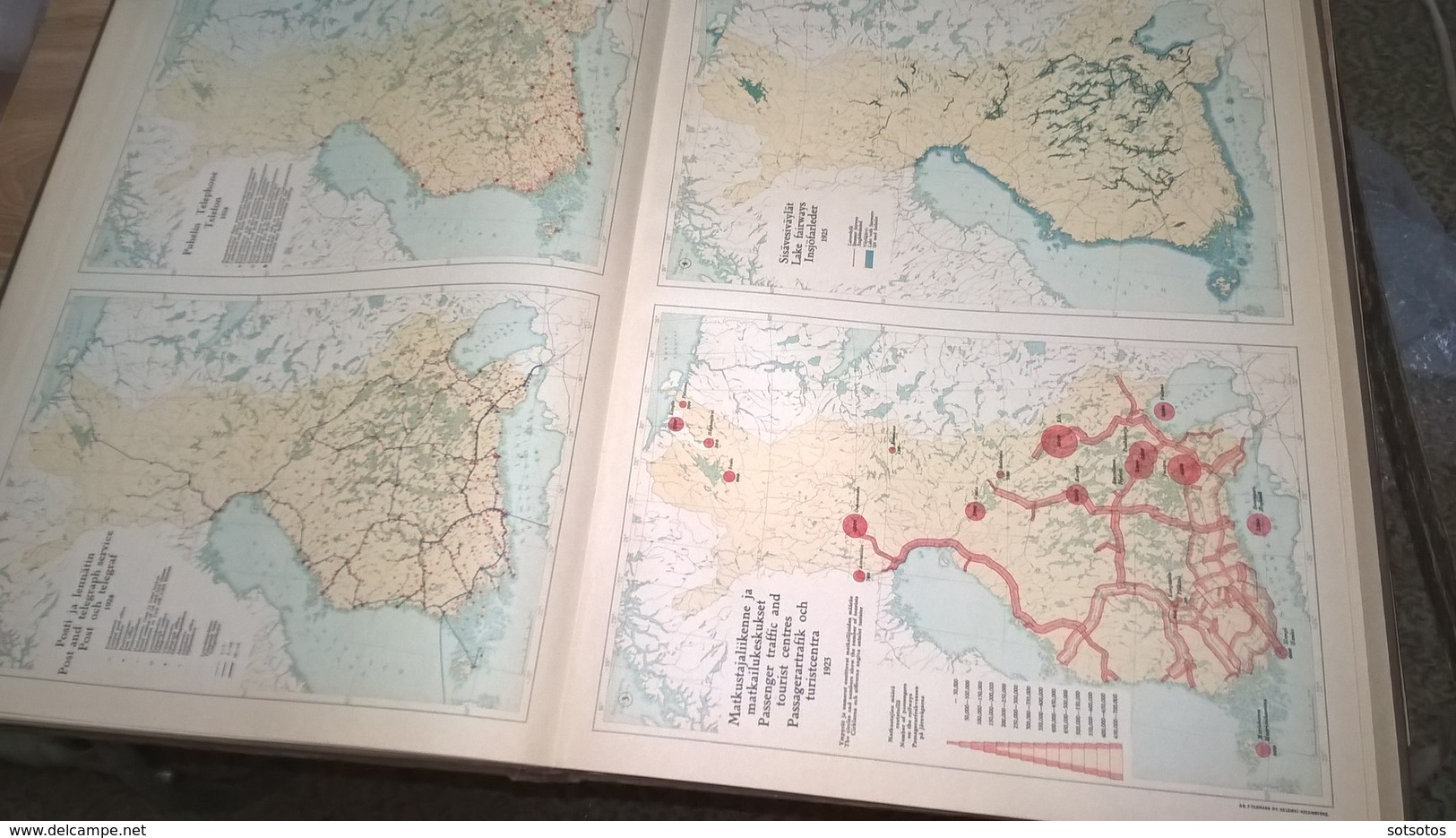 ATLAS of FINLAND - ATLAS OVER FINLAND (SUOMEN KARTASTO) 1925 - The GEOGRAPHICAL SOCIETY of FINLAND - 160PGS (8+38X4) - 3