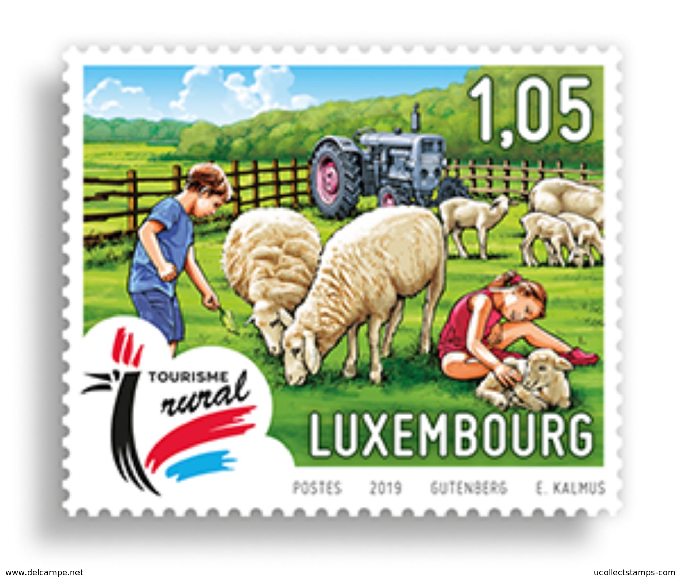 Luxemburg 2019  TOURISME SHEEP HORSES  TOERISME SCHAPEN PAARDEN  SET VAN 2                             Postfris/mnh/neuf - Unused Stamps