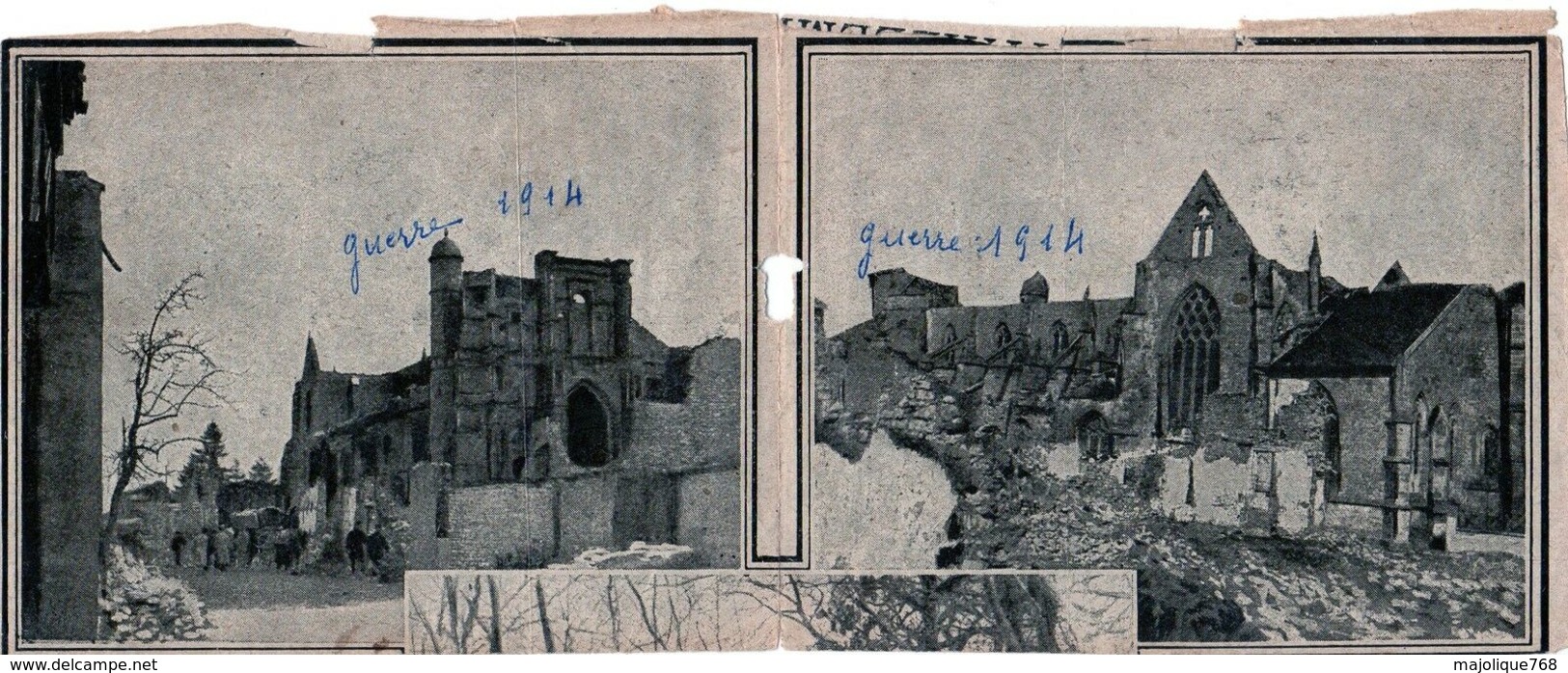Photo Tiré D'un Journal Poilus Portant Des Miches De Pain Et Ruines Bombardement - Recto Verso - - Guerre, Militaire