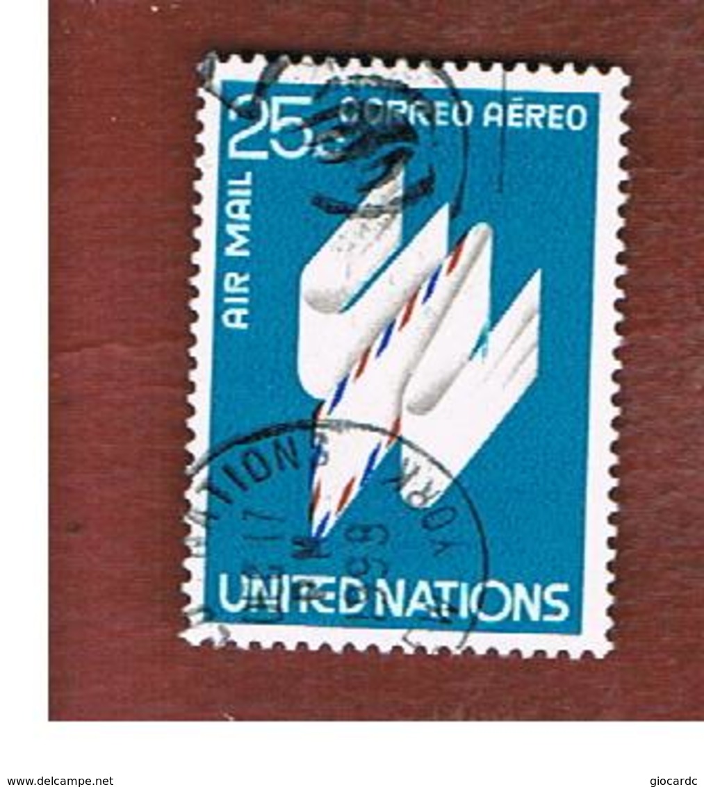 ONU (UNITED NATIONS) NEW YORK   - SG NYA294   -  1977 AIR: WINGED AIRMAIL LETTER   - USED - Airmail