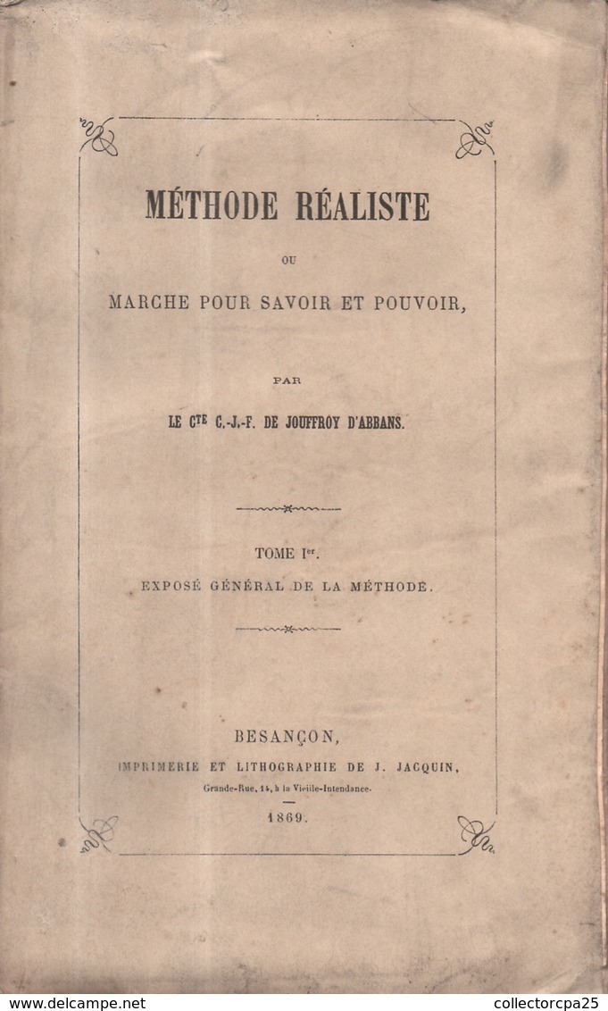 Méthode Réaliste Comte CJF De Jouffroy D'Abbans Besançon Doubs 3 Tomes Complets - Franche-Comté