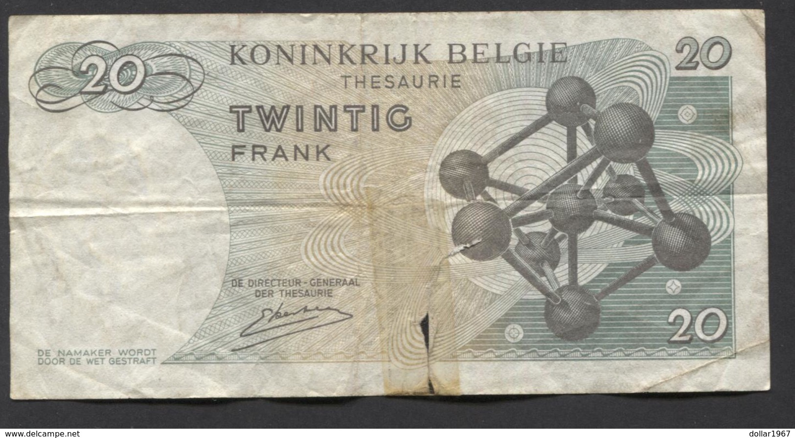 België Belgique Belgium 15 06 1964 -  20 Francs Atomium Baudouin. 3 S 6722201 - 20 Franchi