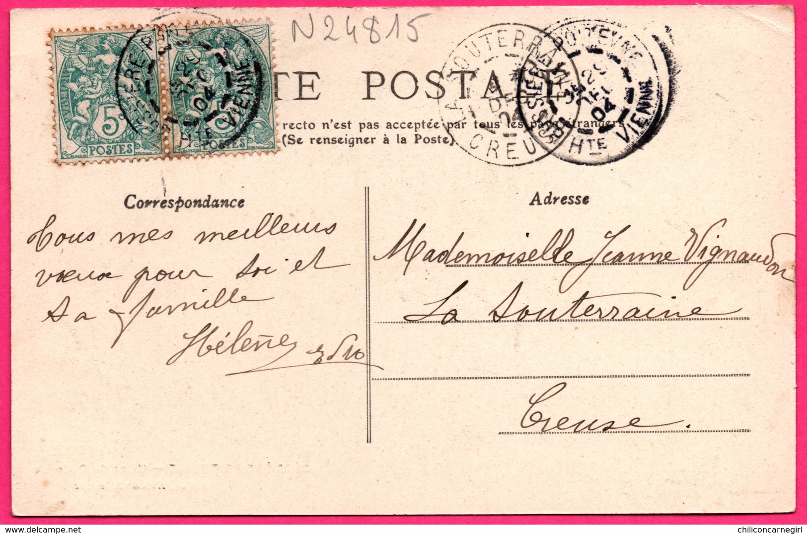 Bussière Poitevine - Usine Du Quéroux - Edit. BOISSON SYLVESTRE - Oblit. Double Cercles BUSSIERE POITEVINE 1904 - Bussiere Poitevine