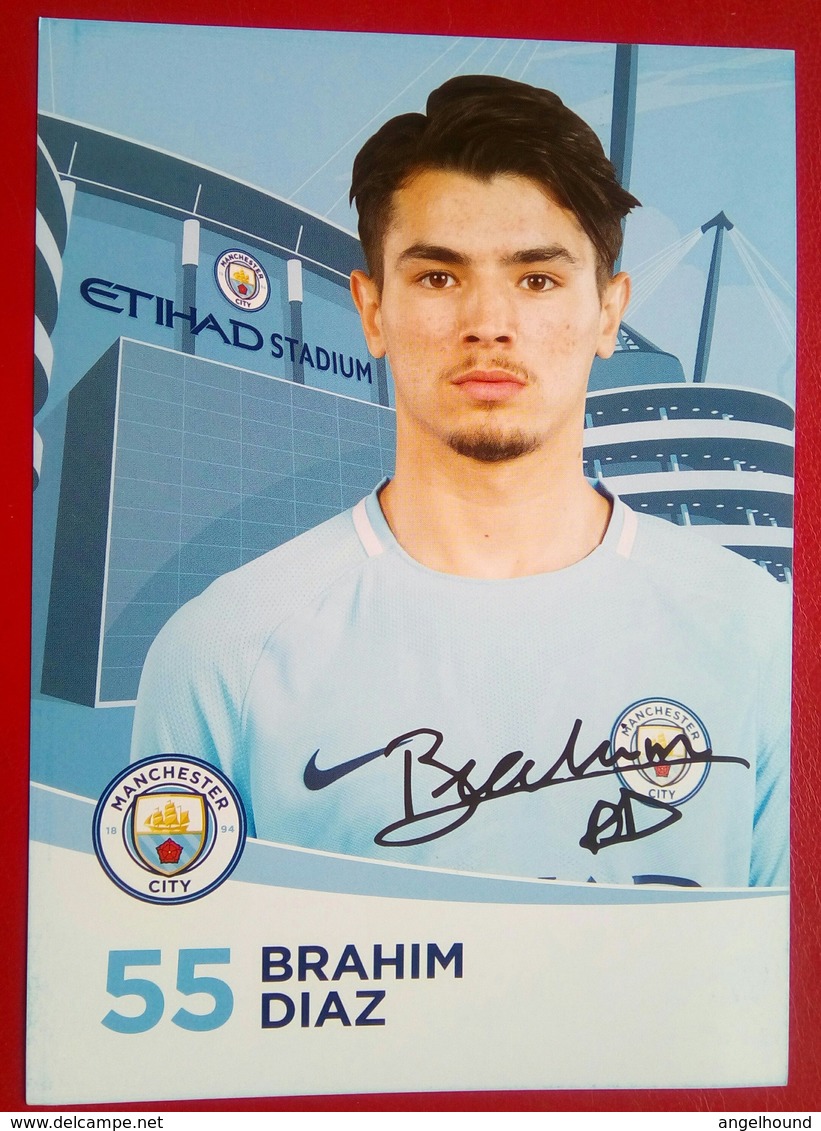 Manchester City Brahim Diaz  Signed Card - Autographes