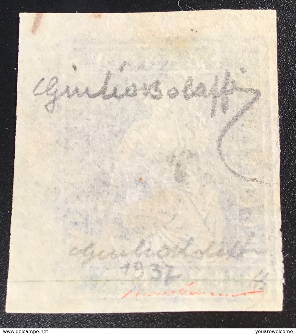 1854 Strubel ZNr 23 A LUXUS Attest Nussbaum + Bolaffi(Trachselwald Switzerland Schweiz Suisse Bogenecke Luxe SUPERB GEM - Gebruikt