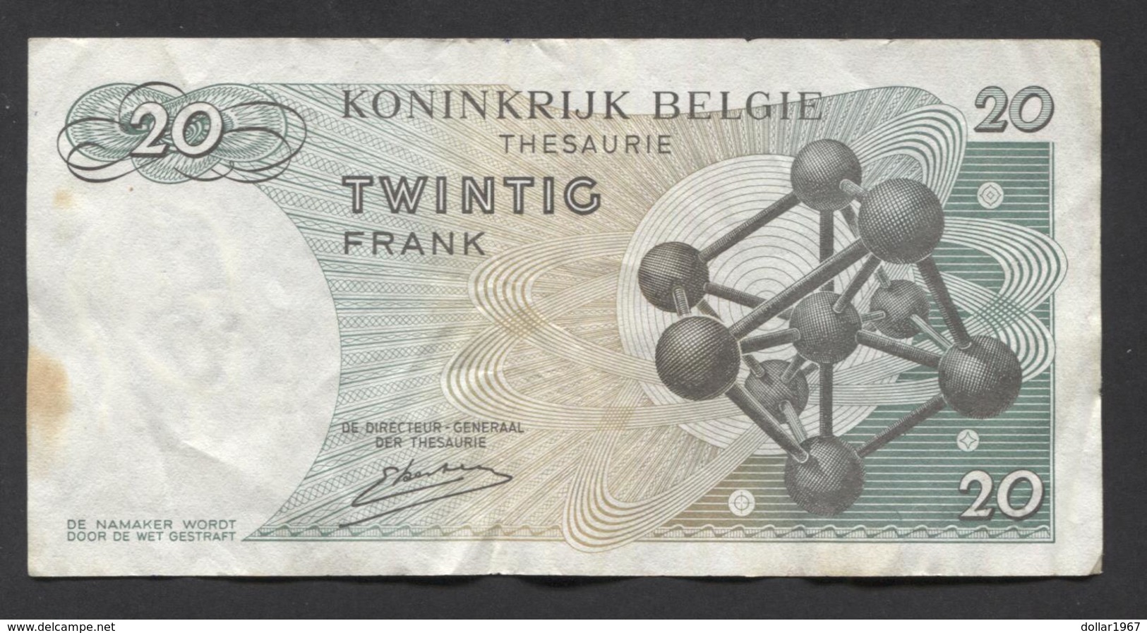 België Belgique Belgium 15 06 1964 -  20 Francs Atomium Baudouin. 3 Y 1243901 - 20 Franchi