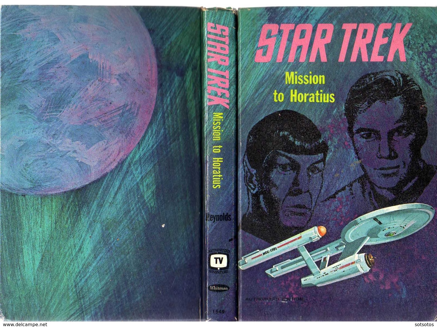 STAR TREK, Mission To Horatius: Mack Reynolds Ill. By Sparky Moore Ed. (1968) WHITMAN, 214 Pg, Hard-cover - Illustrated - Fantascienza