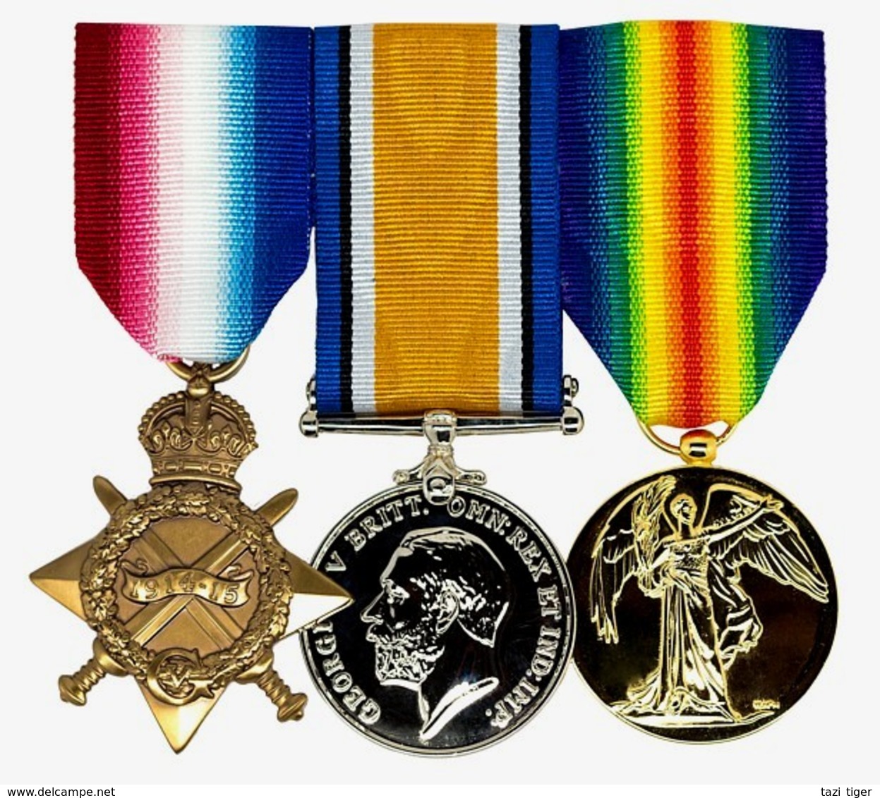 World War One Replica Medals • 1914-15 Star, British War Medal And Victory Medal - Autres & Non Classés