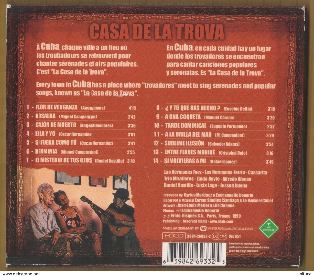 CD 14 TITRES CASA DE LA TROVA  BON ETAT & RARE - World Music