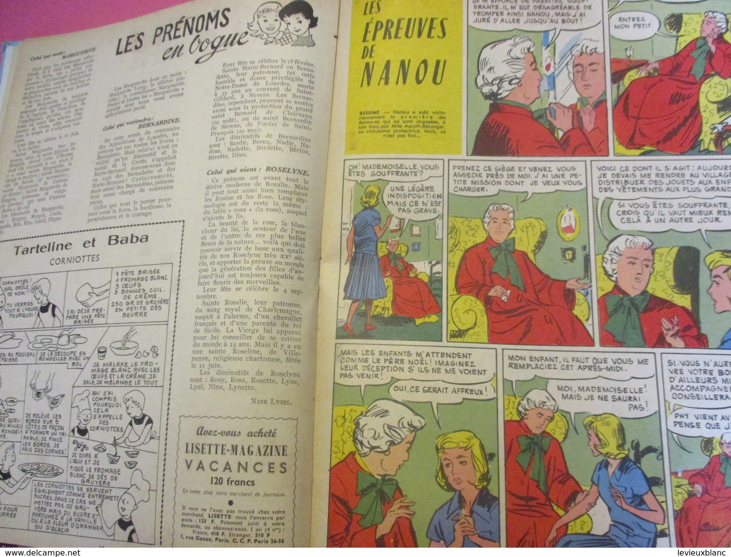 Hebdomadaire / LISETTE/ Album N°39/ / 1958   BD149 - Lisette