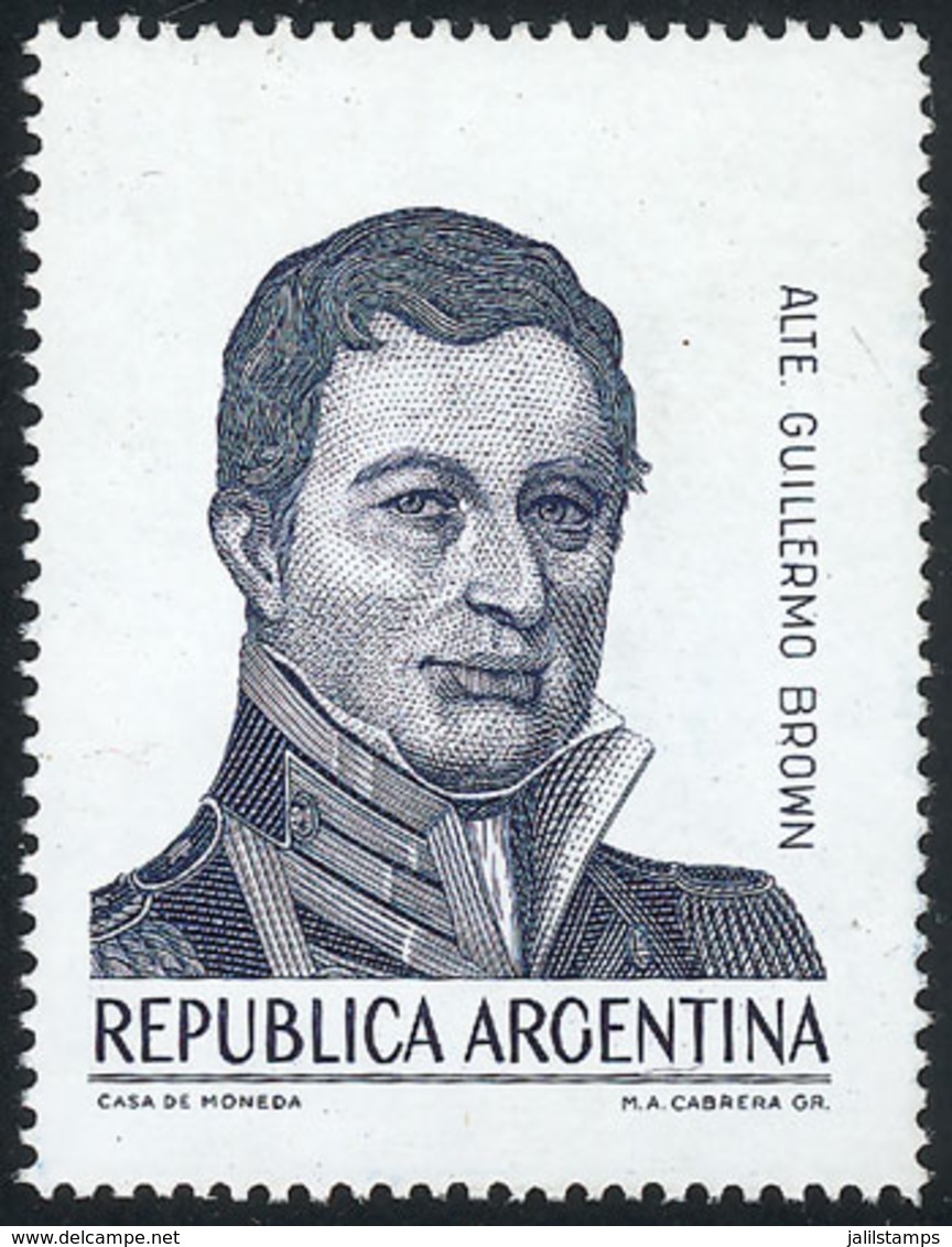 ARGENTINA: GJ.2147a, 1983/5 Guillermo Brown With FACE VALUE OMITTED Var., MNH, Excellent Quality, Rare! - Other & Unclassified