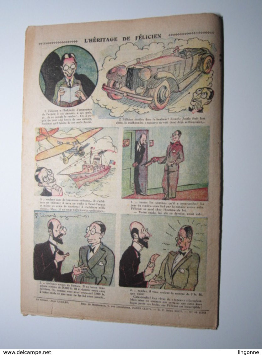26 Novembre 1933 PIERROT JOURNAL DES GARÇONS 35Cts PIRATES DE L’OCÉAN - Pierrot