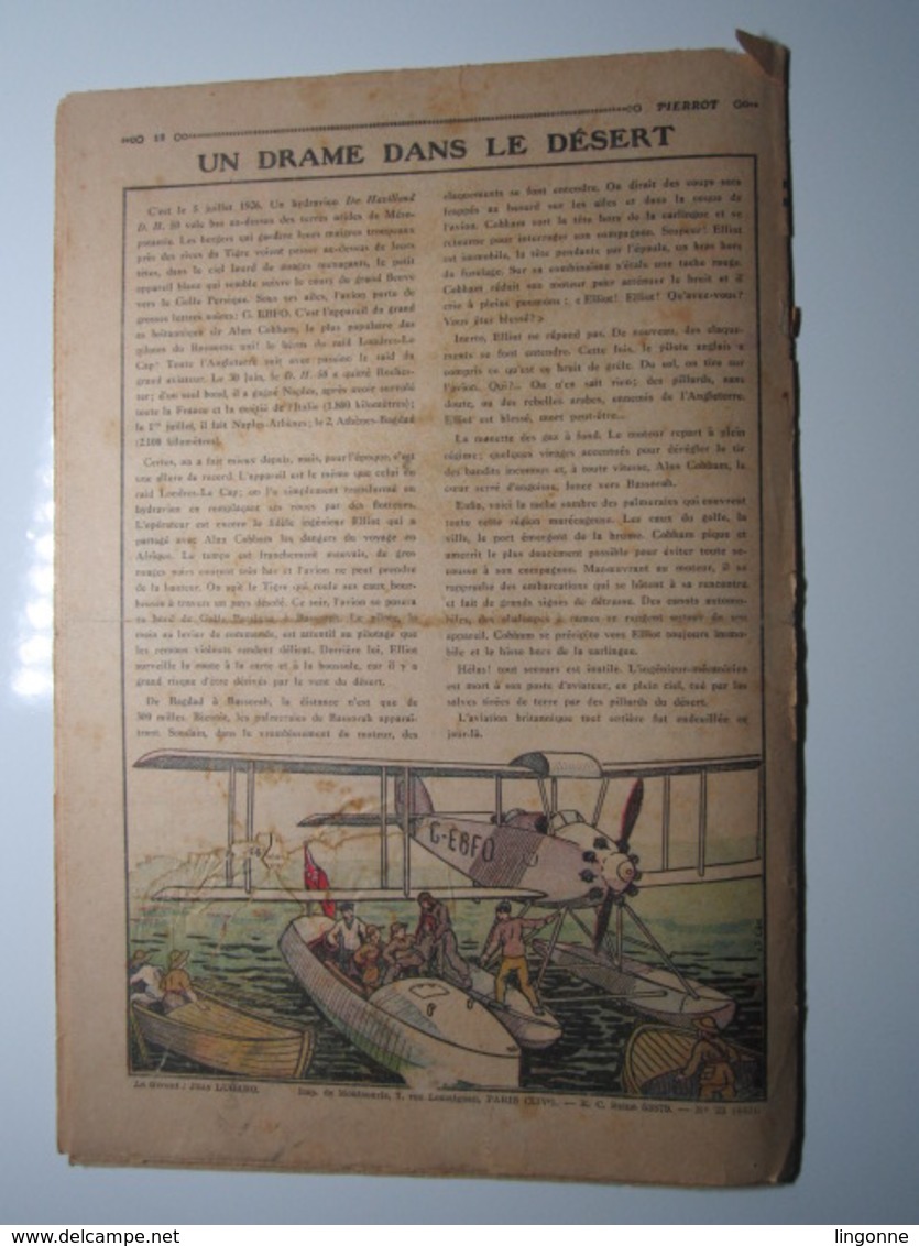 10 Juin 1934 PIERROT JOURNAL DES GARÇONS 25Cts - Pierrot