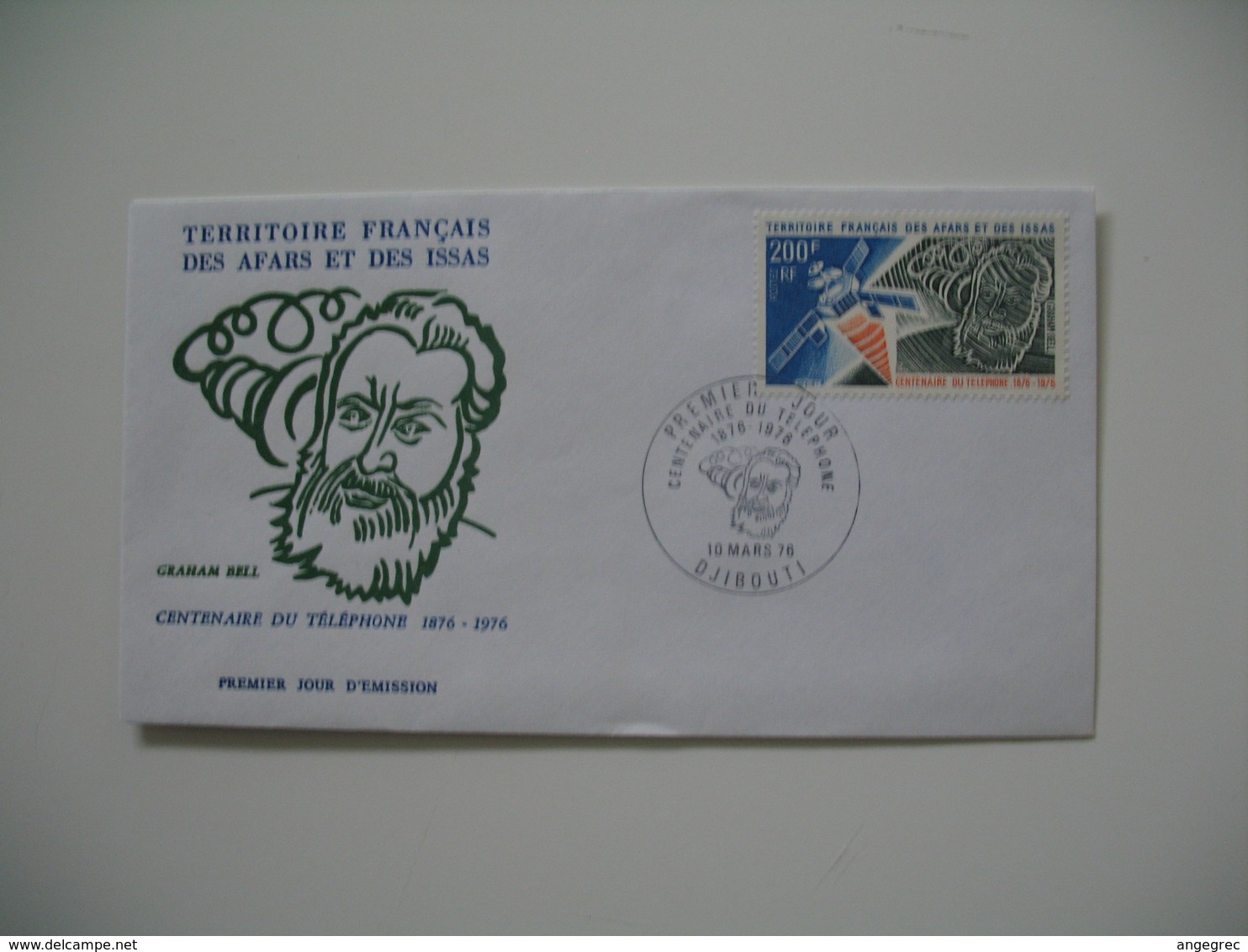 Enveloppe FDC  1976  Afars Et Issas   N° 419  Centenaire Du Téléphone - Briefe U. Dokumente