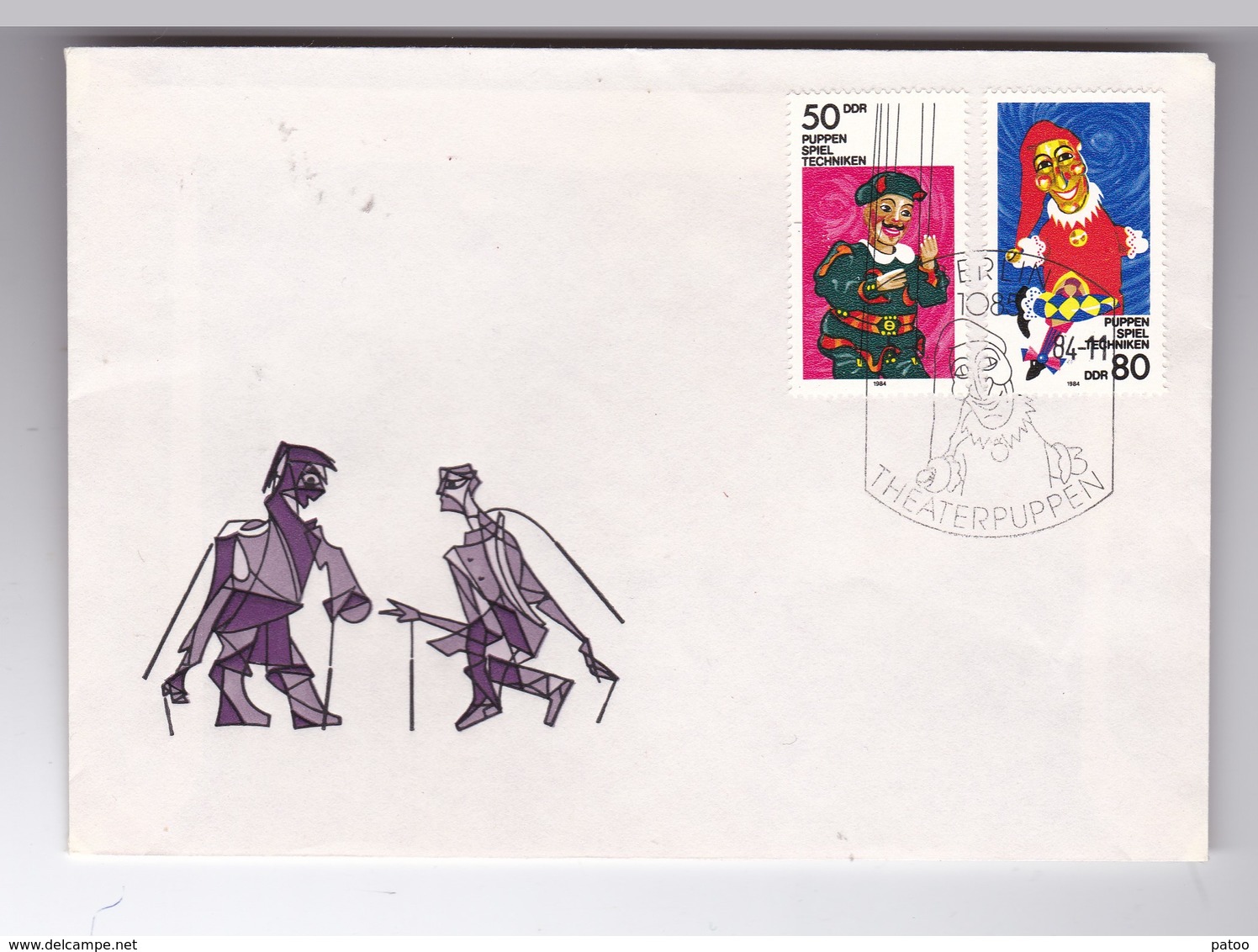 2 ENVELOPPES  ILLUSTREES ALLEMAGNE 1971 ET  1984  / CACHETS COMMEMORATIFS  MARIONNETTES / - Marionnettes