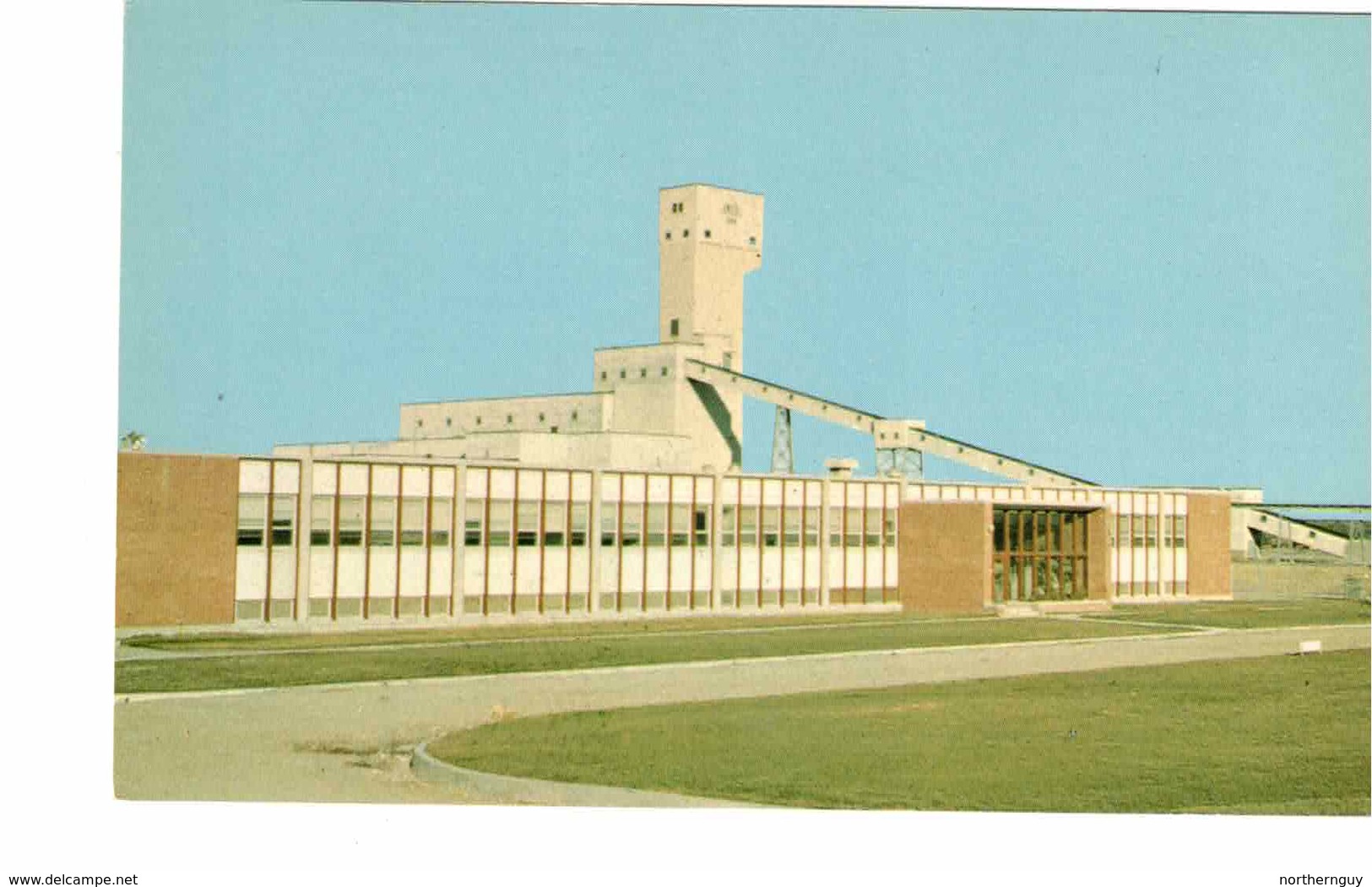 THOMPSON, Manitoba, Canada, International Nickel Co Mine Site, Head-Frame, Old Chrome Postcard - Thompson