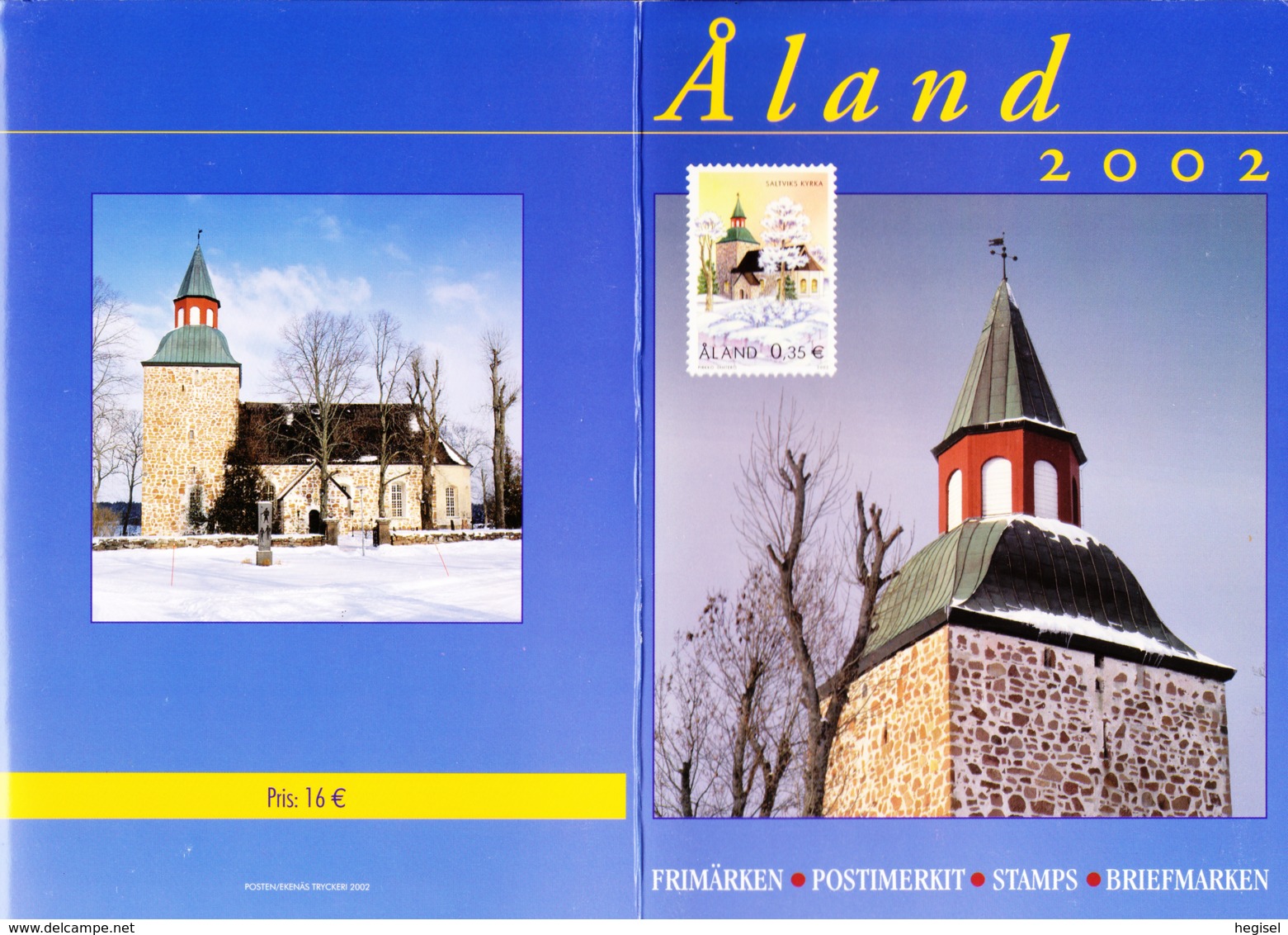 2002, Suomi, Aland - Map - Storia Postale