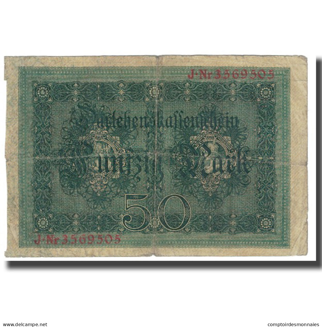 Billet, Allemagne, 50 Mark, 1914, 1914-08-05, KM:49b, TB - 50 Mark