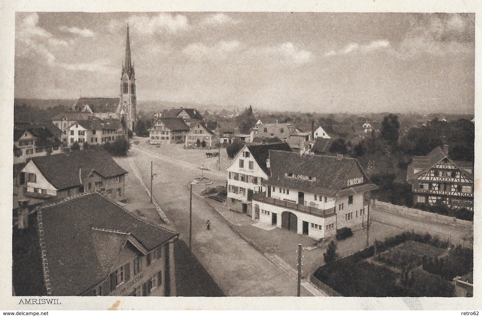 AMRISWIL → Ansicht Hauptplatz Mit Kirche Ca.1930 - Amriswil