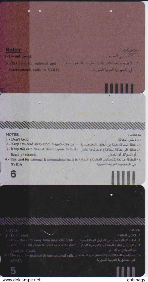SYRIA - SET OF 3 CARDS - SATELLITTE - RUINS - Siria