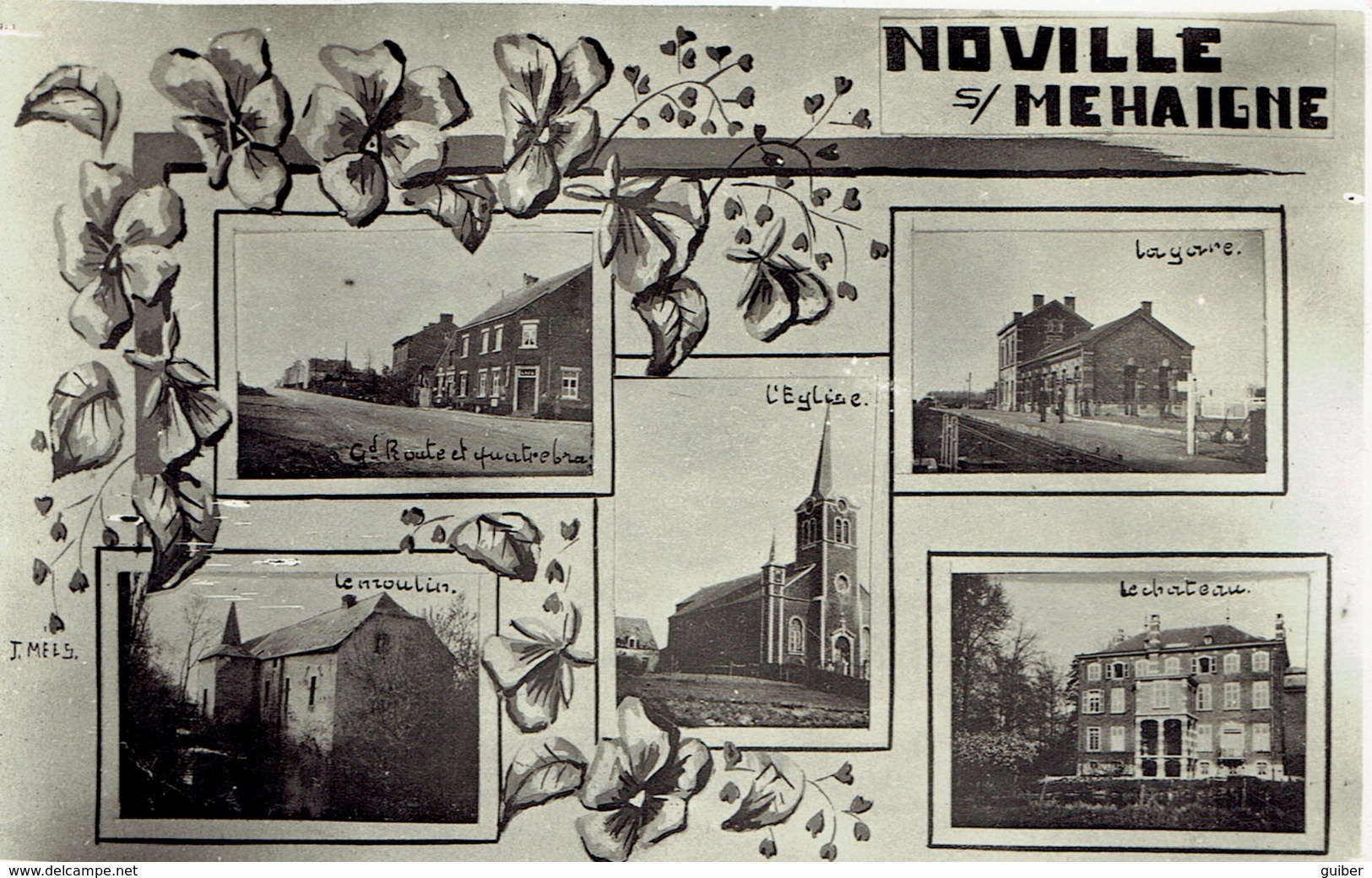 Noville Sur Mehaigne Multivues (5) La Gare, Le Moulin....1948  J. Mees - Eghezée