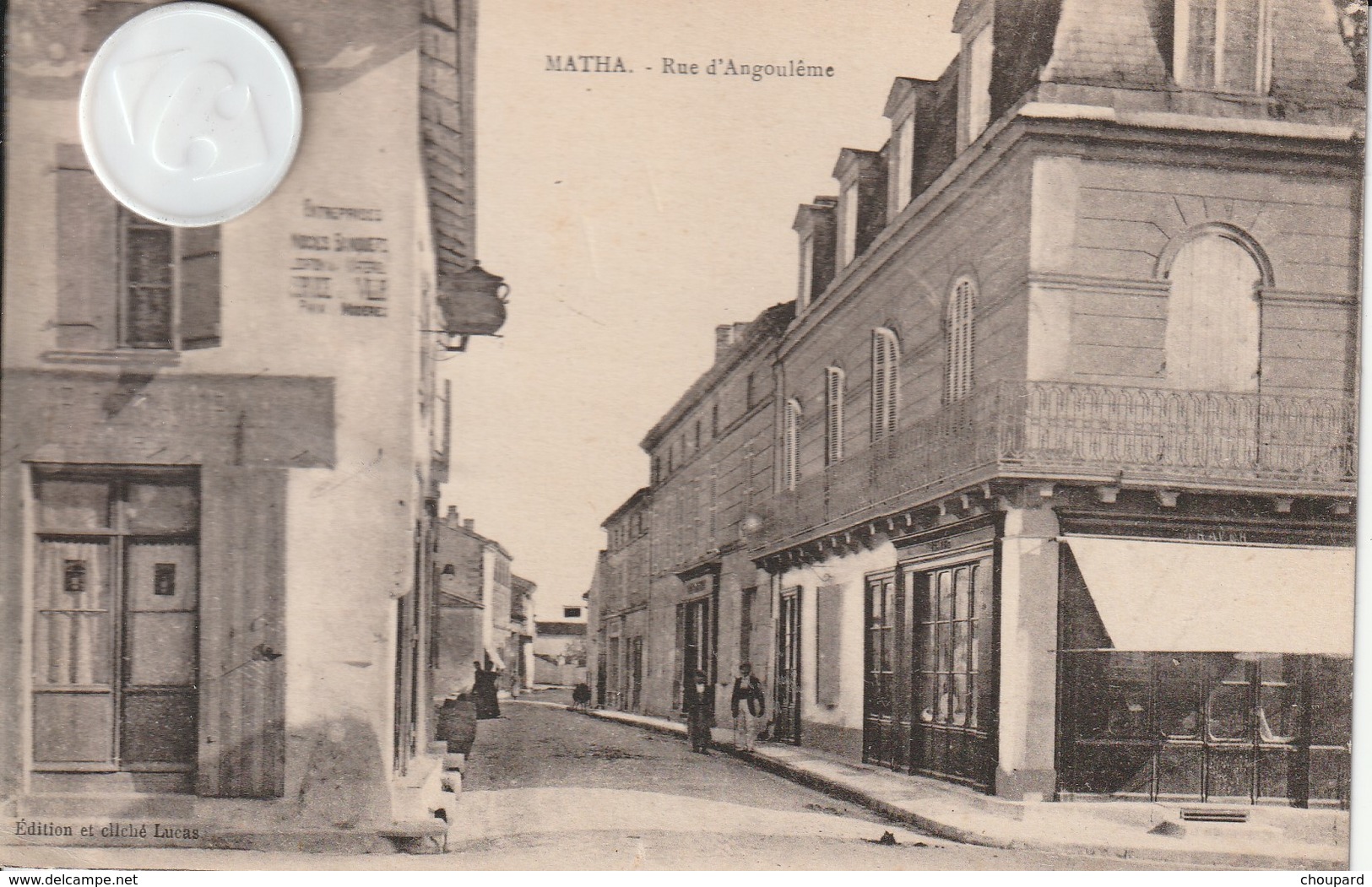 17 -Très Belle Carte Postale Ancienne De  MATHA  Rue D'Angoulème  ( A Voyagé ) - Matha