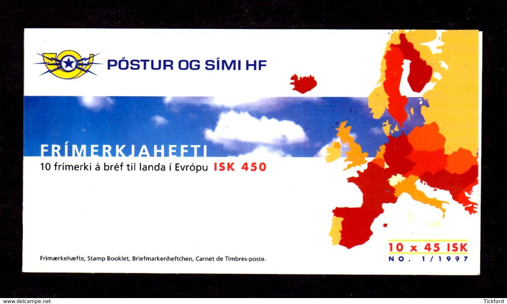 ISLANDE 1997 - Carnet Yvert C825 - Booklet - Facit H37 - NEUF** MNH - Europa, Contes Et Légendes - Booklets