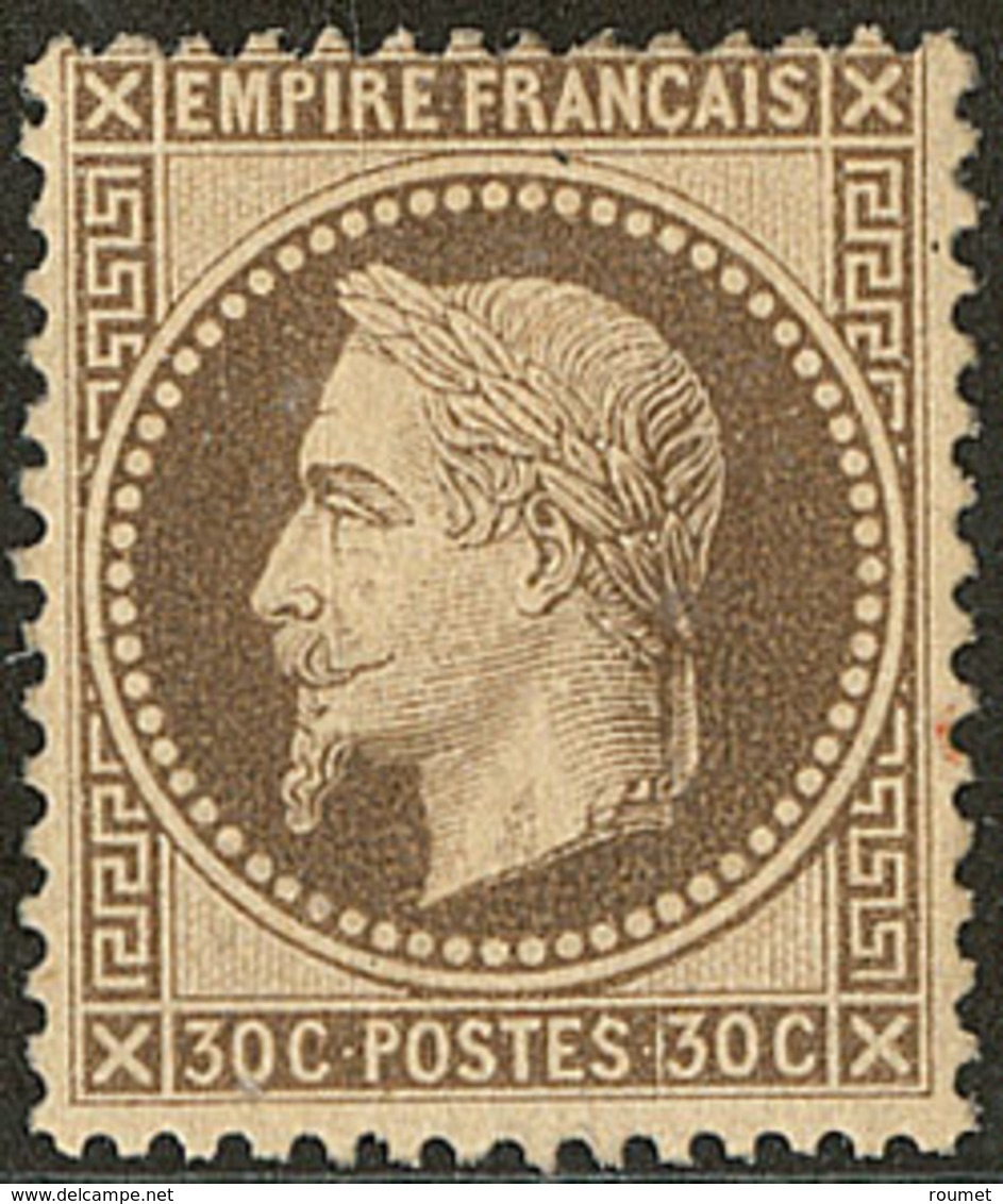 * No 30b, Brun Noir, Gomme Très Diminuées Sinon Très Frais Et TB - 1863-1870 Napoleon III Gelauwerd