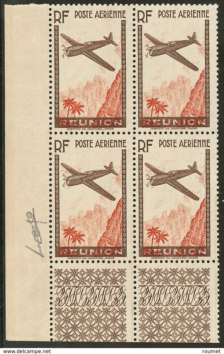 ** Poste Aérienne. Sans La Valeur. No 3a, Bloc De Quatre Cdf. - TB - Andere & Zonder Classificatie