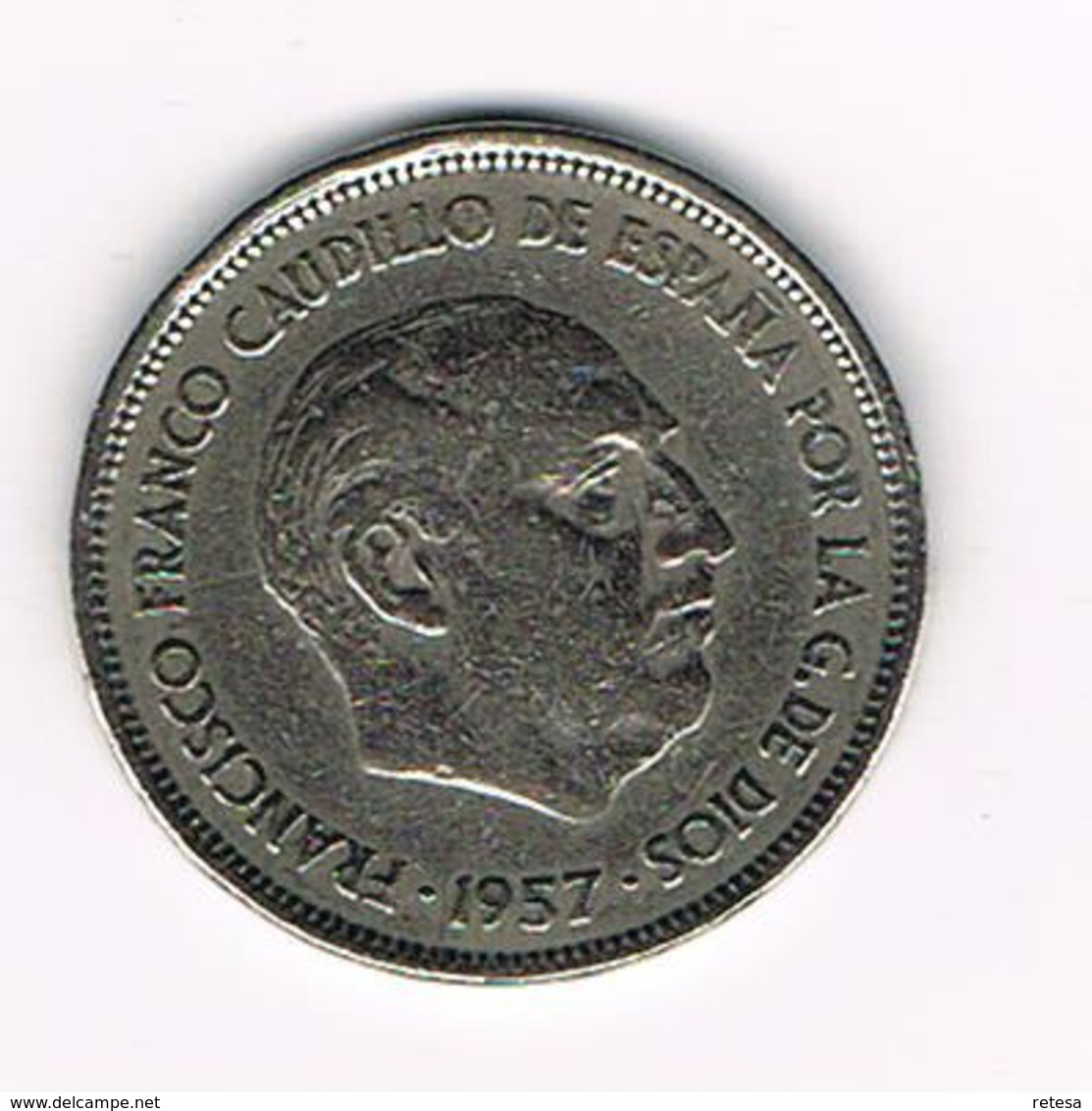 //  SPANJE 25 PESETAS 1957 (59)  FRANCO - 25 Pesetas